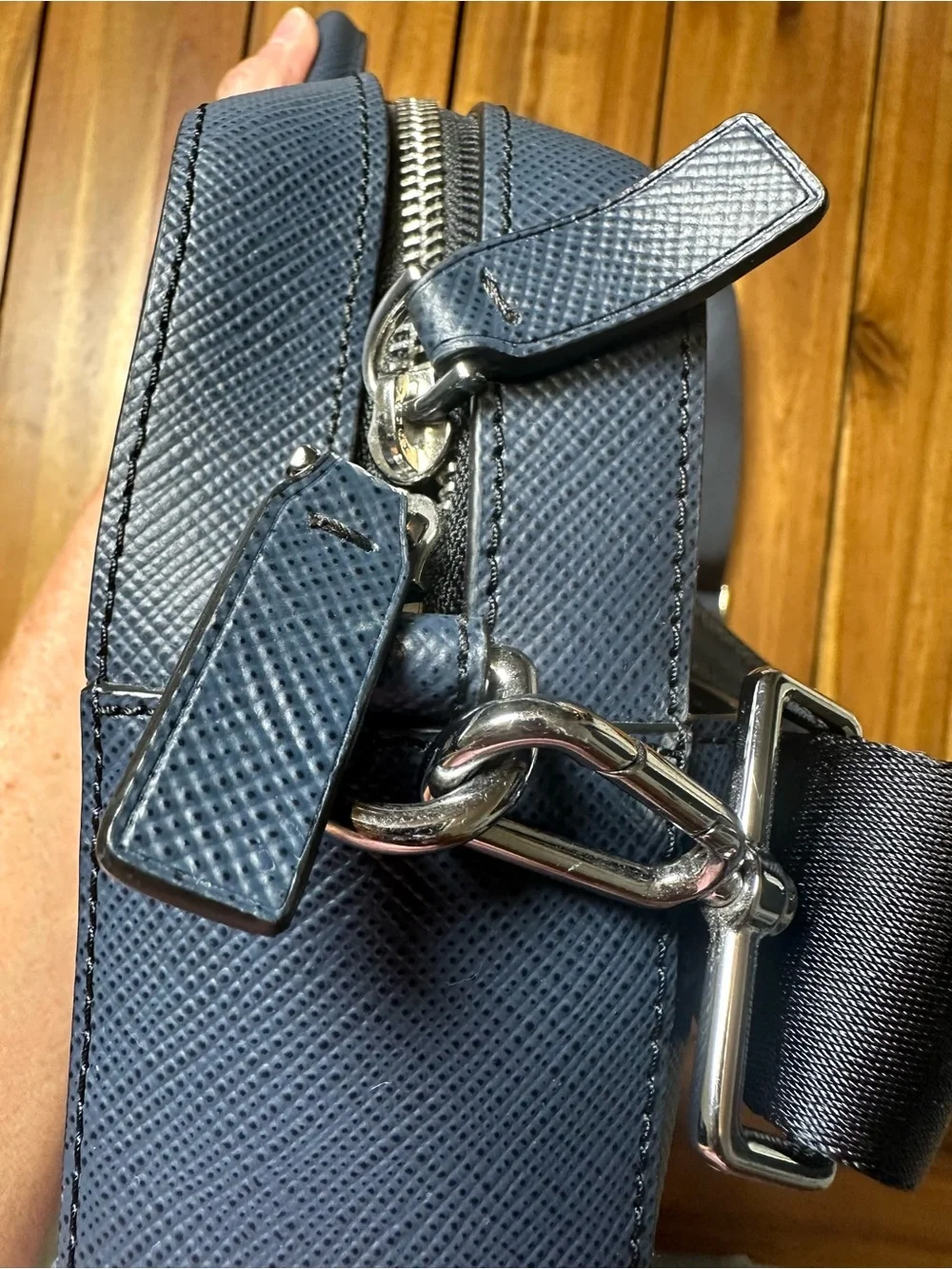 Michael Kors Navy Saffiano Leather Laptop Briefcase